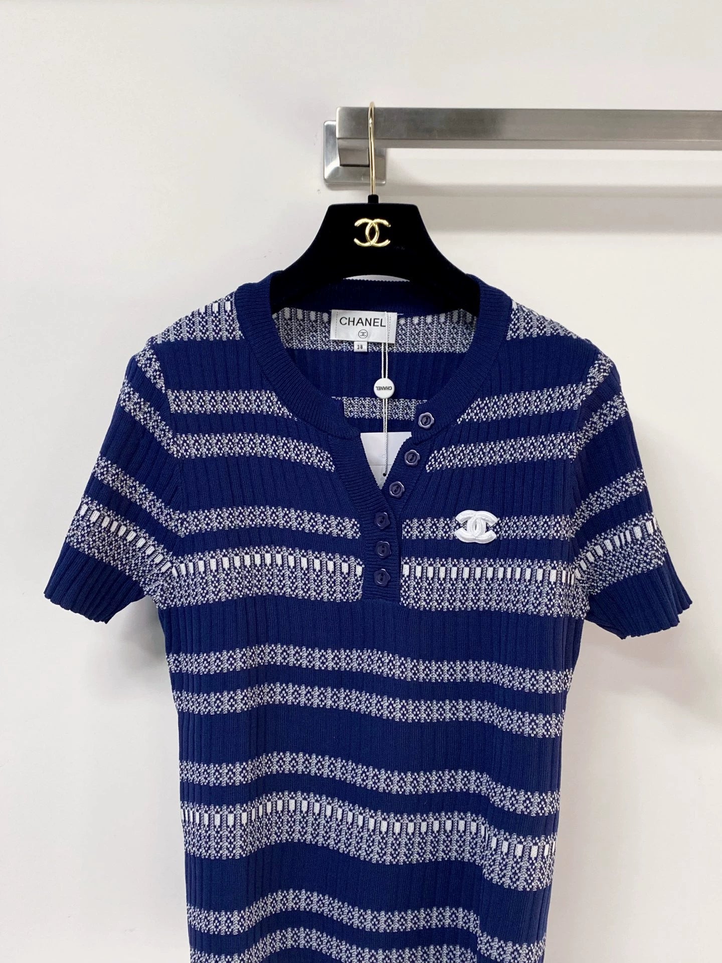26ss Striped knitted T-shirt