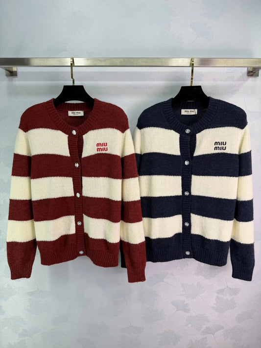 Striped Knit Cardigan
