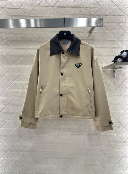 25fw Knitted collar jacket jacket