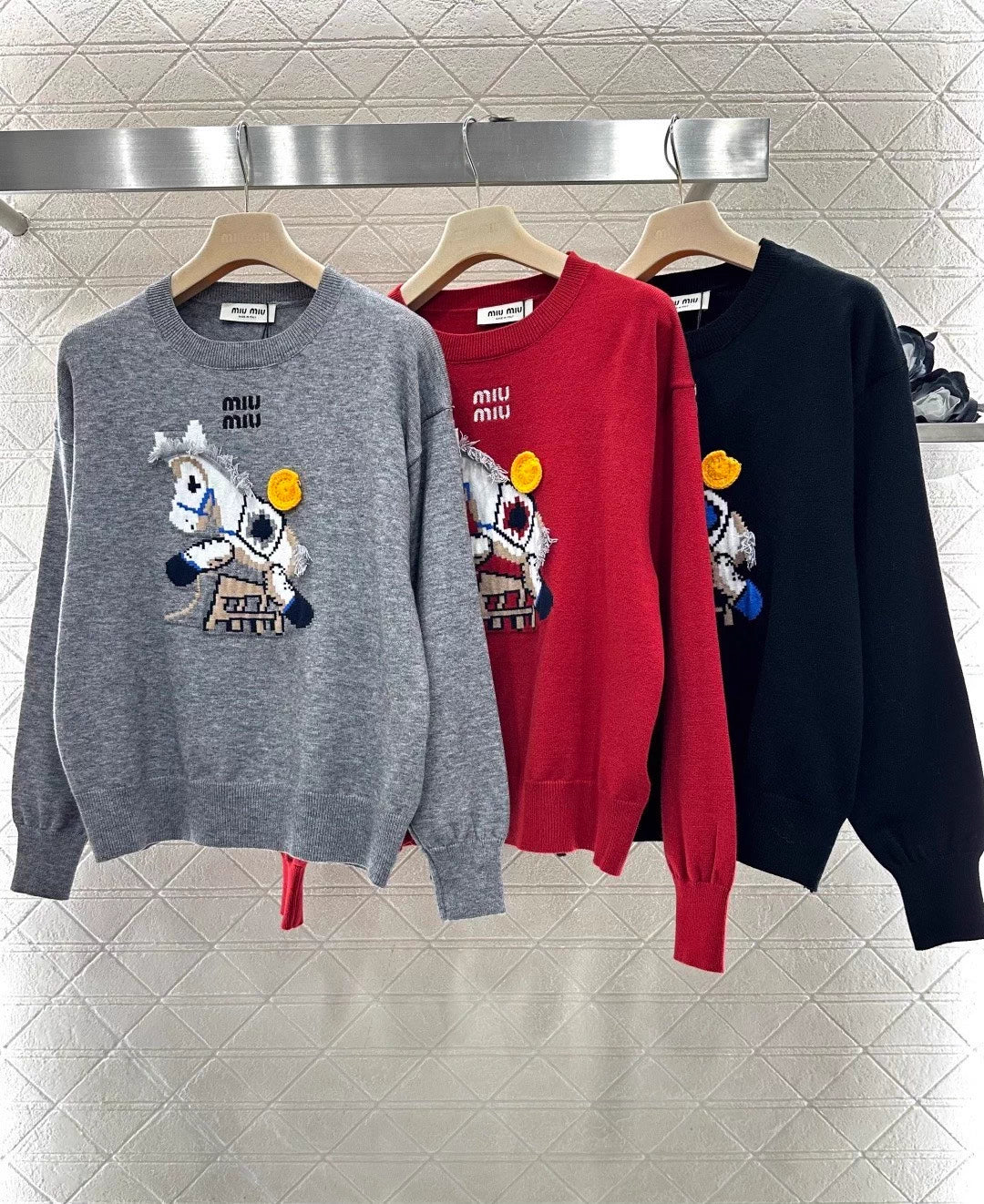 Jacquard Horse-Year Knit Sweater