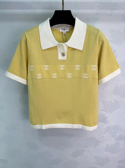 26ss Collared Knit T-Shirt