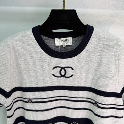 Striped Knit Short-Sleeve T-Shirt