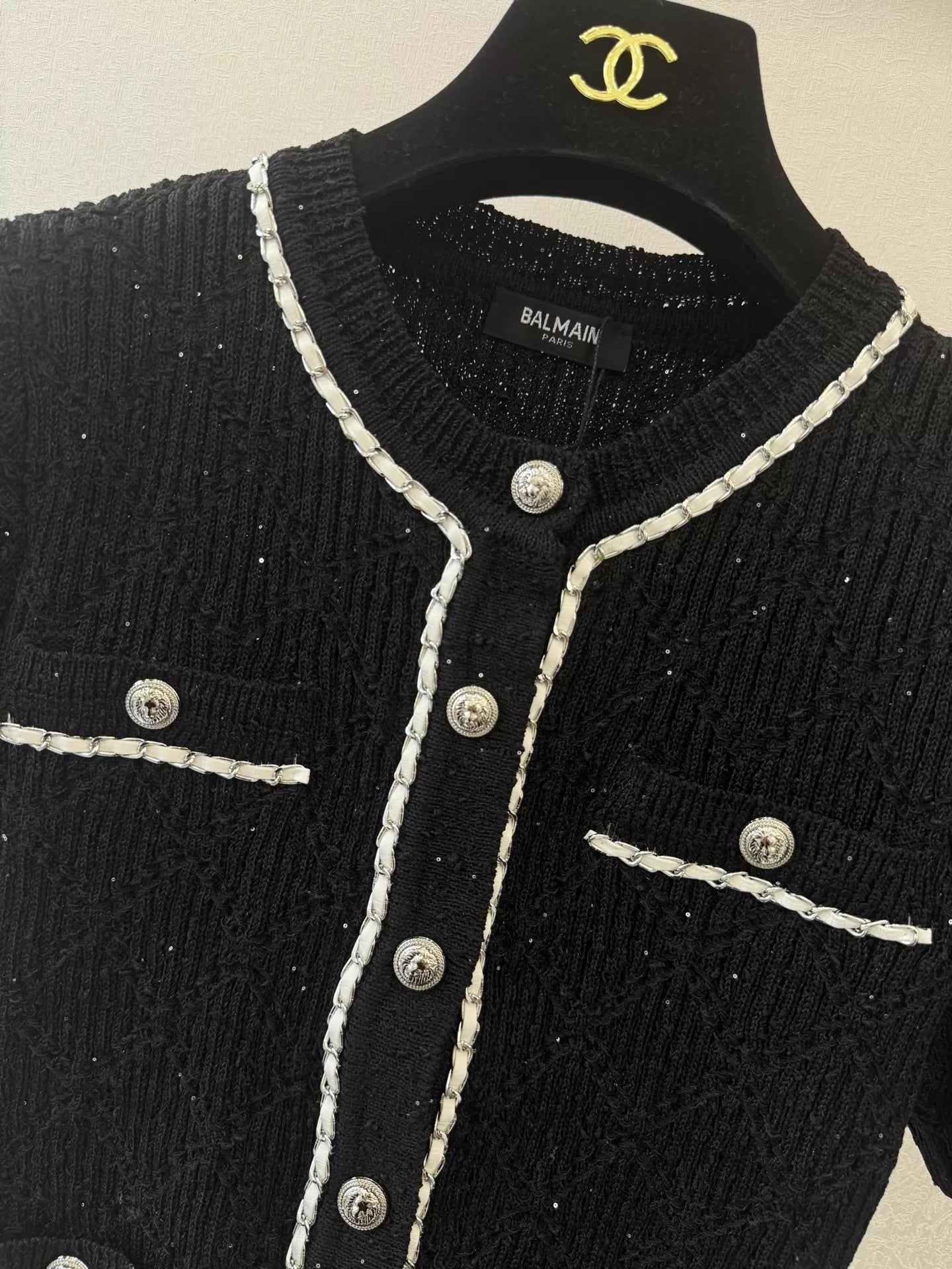 26ss Short-sleeved knit cardigan