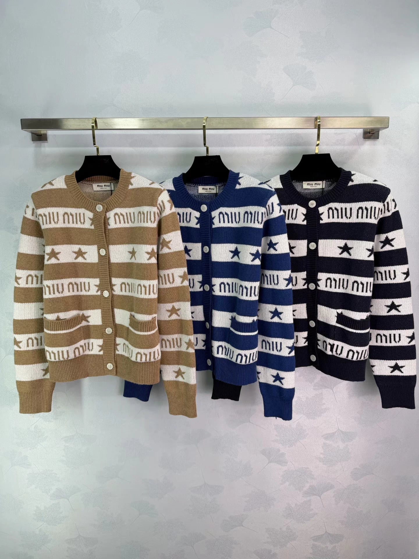 This striped knit cardigan