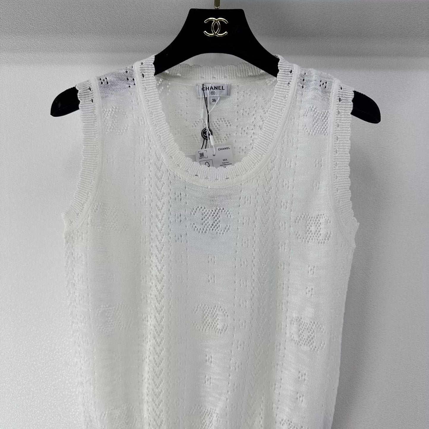 26ss Openwork Knit Sleeveless Vest