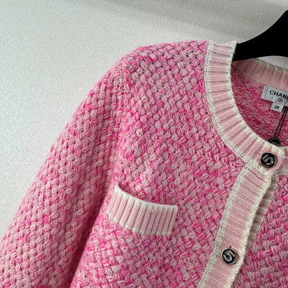 26New Pink Knitted Cardigan