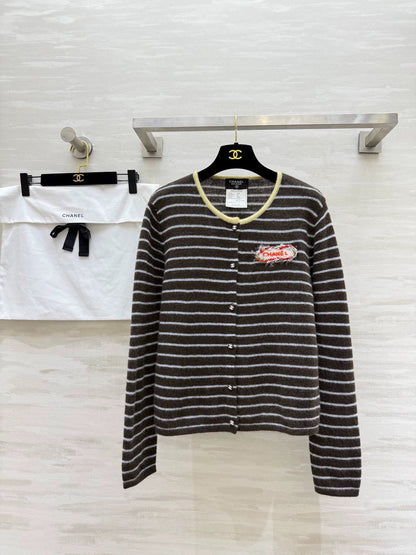 25fw Alpaca striped cardigan jacket（Medieval Series）
