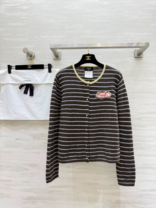 25fw Alpaca striped cardigan jacket（Medieval Series）