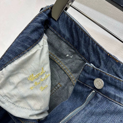 Chanel/26ssNew Embroidered Denim Mermaid Skirt