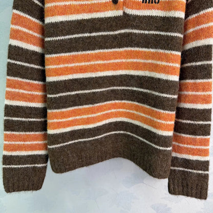 Striped Polo Sweater