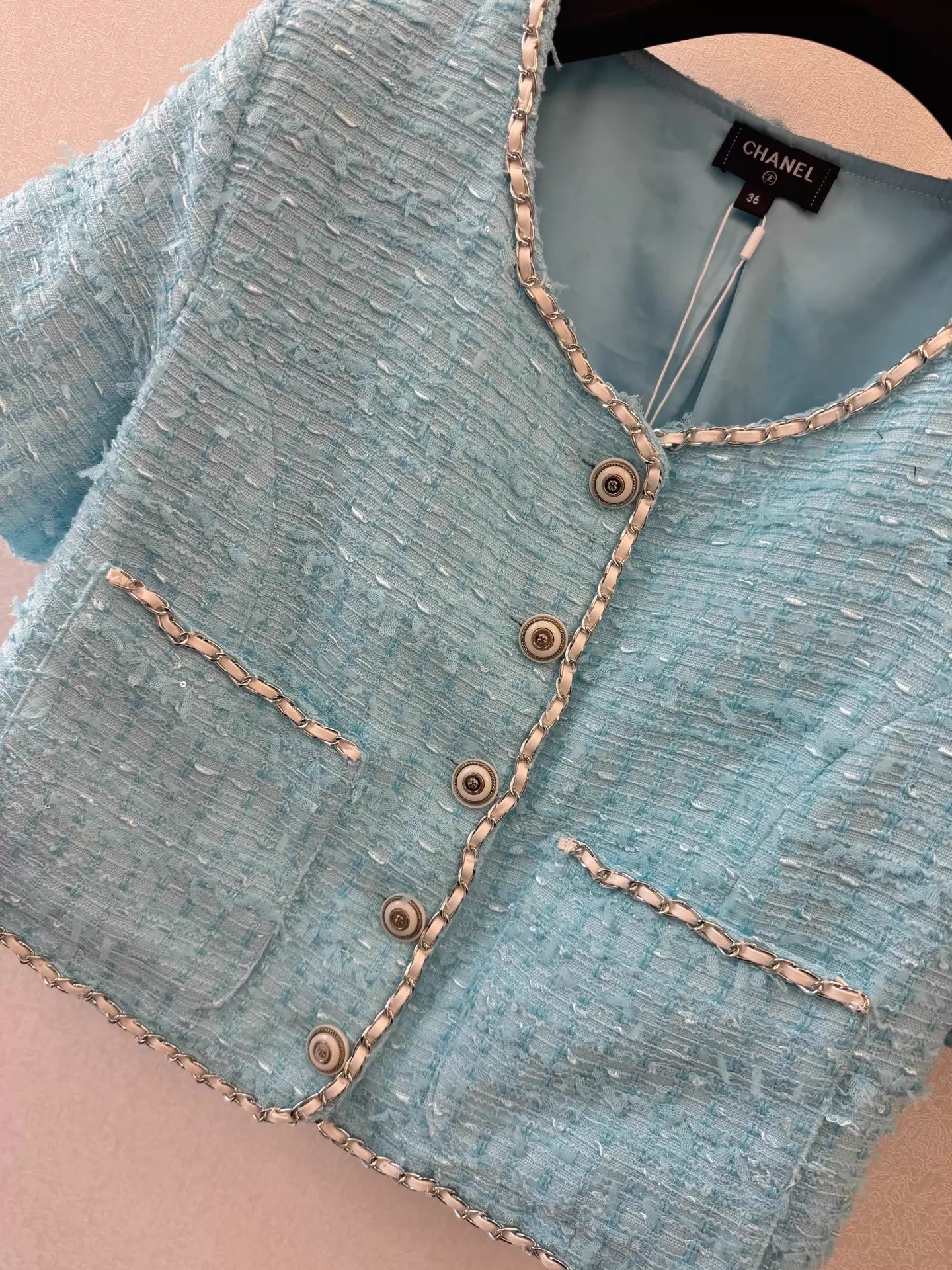 26ss Tweed Short-Sleeve T-Shirt