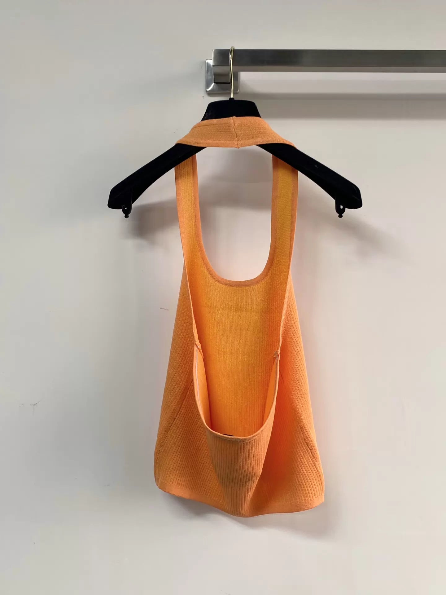 26ss Logo halter neck knit vest