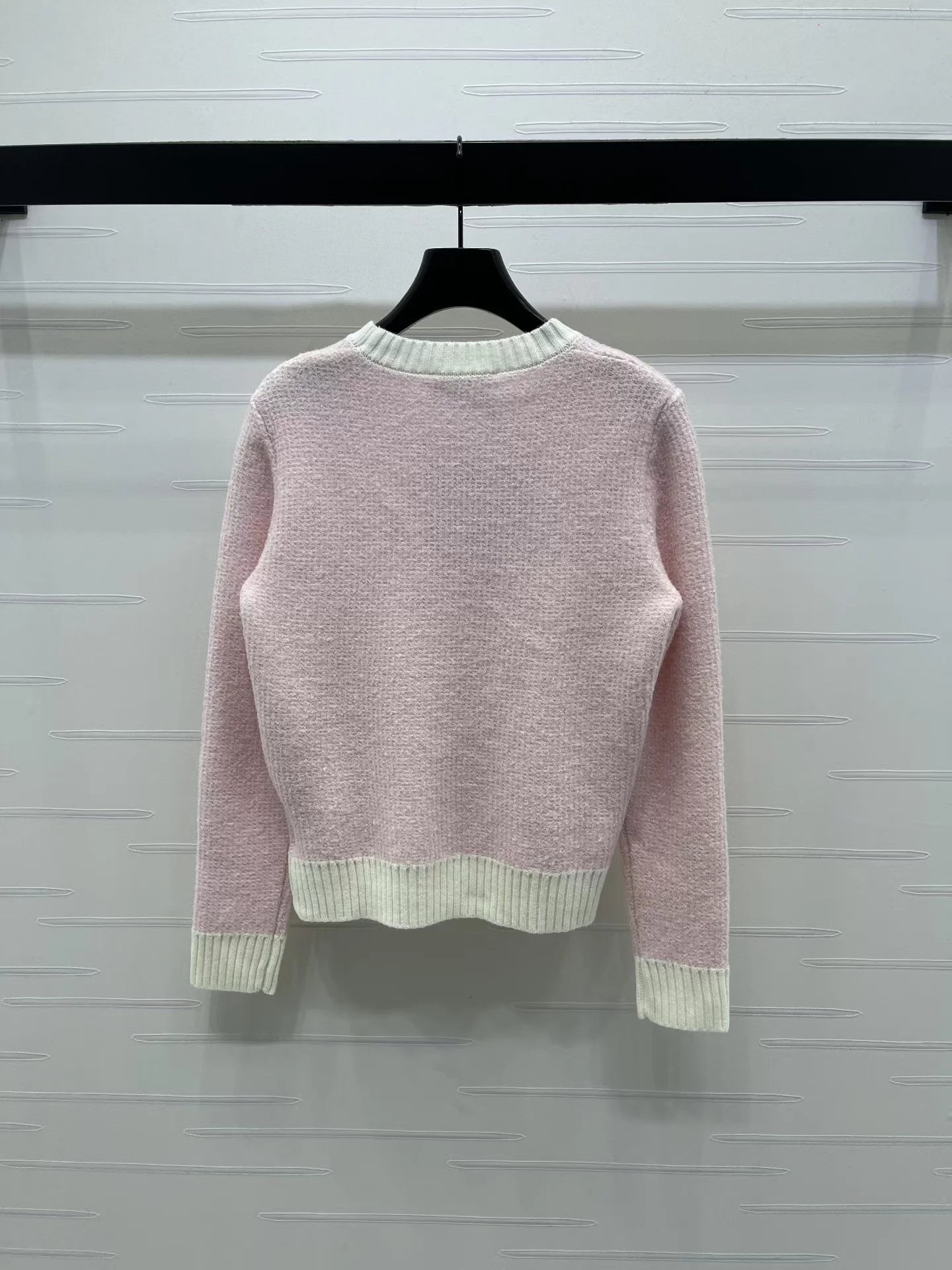 Color blocked letter pullover sweater