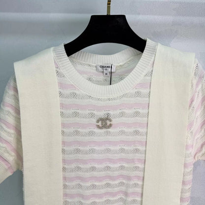 26ss Wavy Striped Knit T-Shirt
