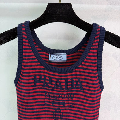 Striped Knit Vest