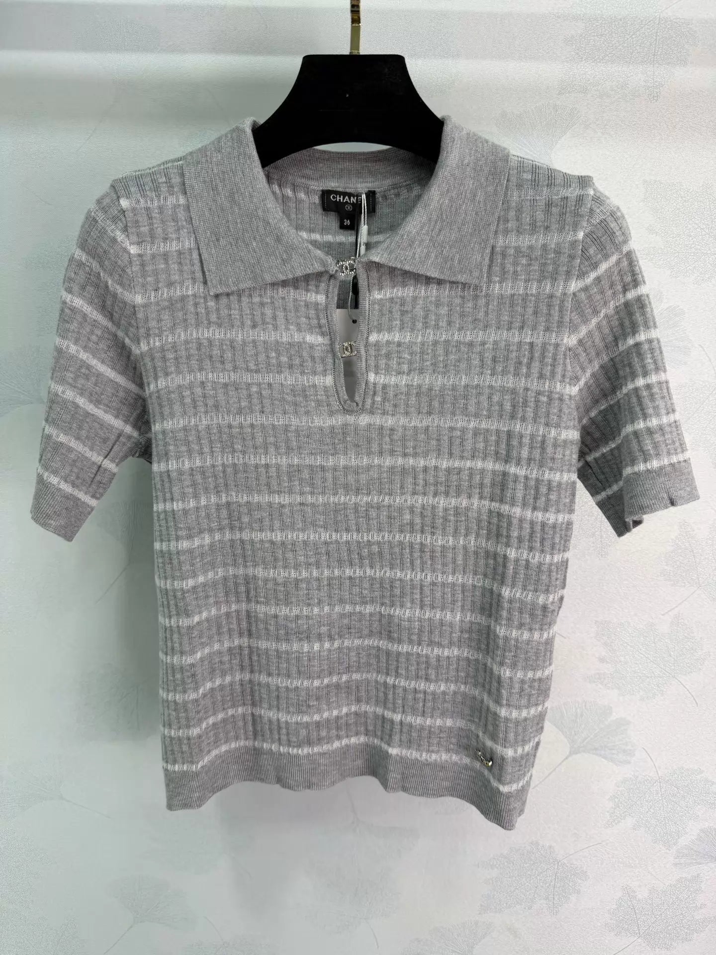 26ss Striped Knit Short-Sleeve T-Shirt