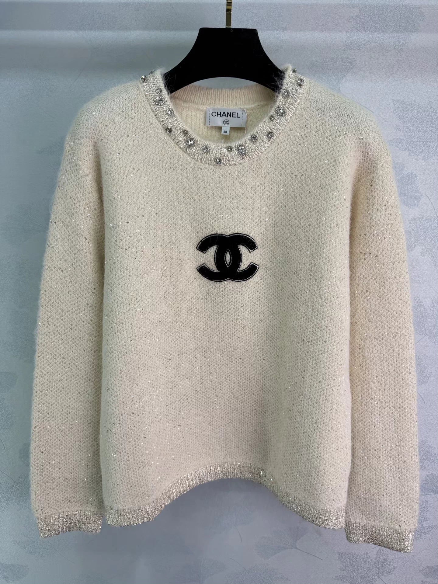 Rhinestone-embellished sweater