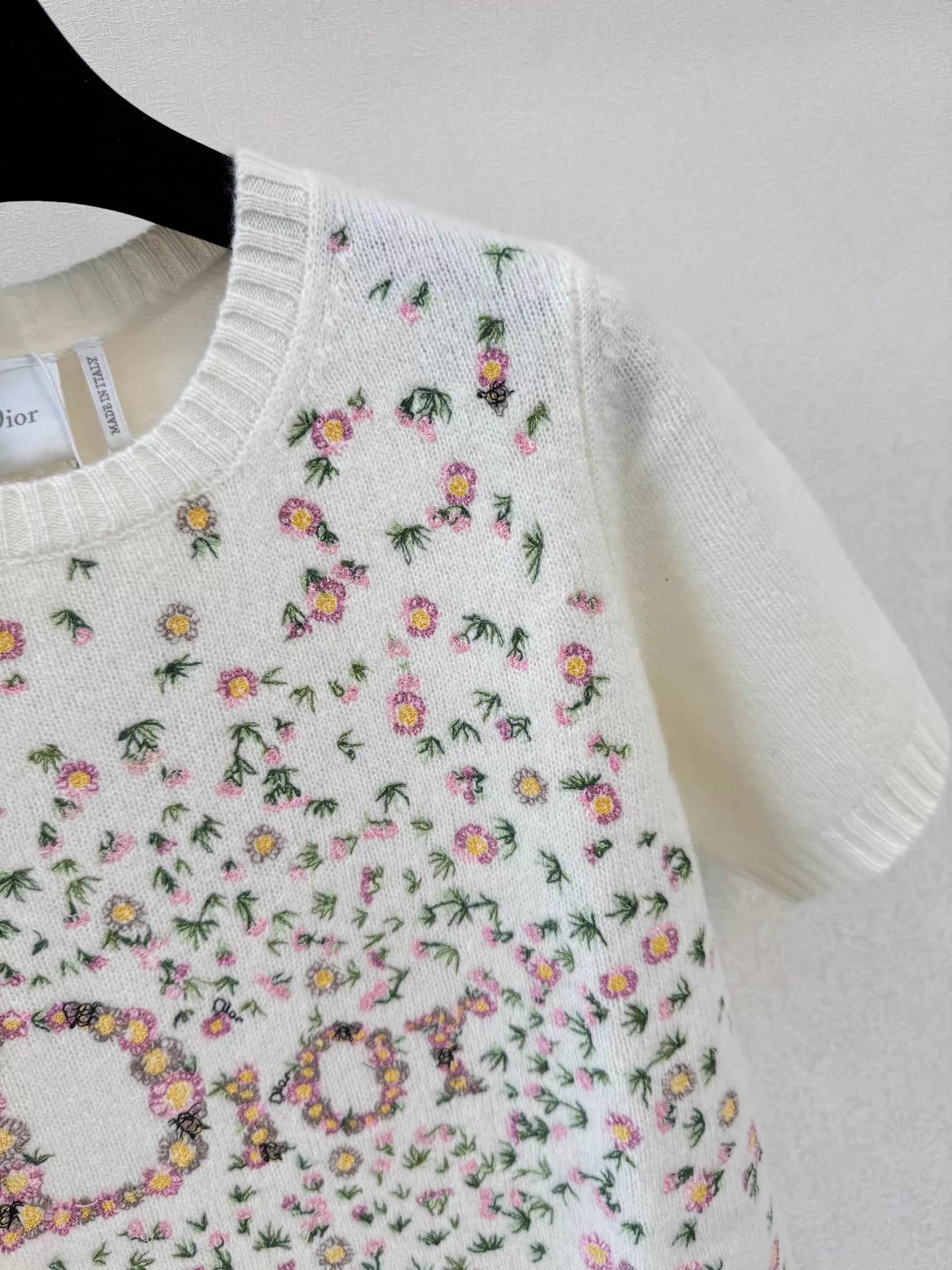 Floral Embroidery Short-Sleeve T-Shirt