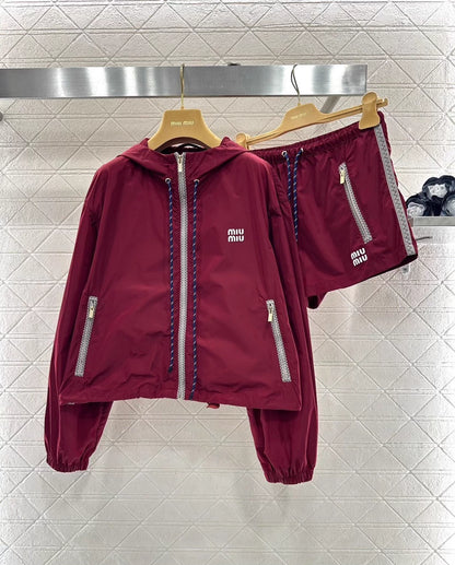 Hooded Jacket and Shorts Set