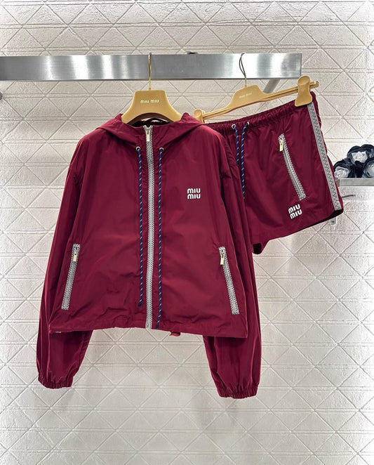 Hooded Jacket and Shorts Set