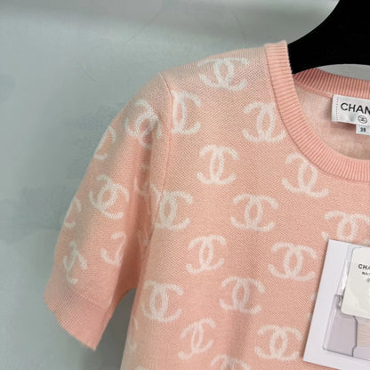 Double C Knit Short-Sleeve T-Shirt