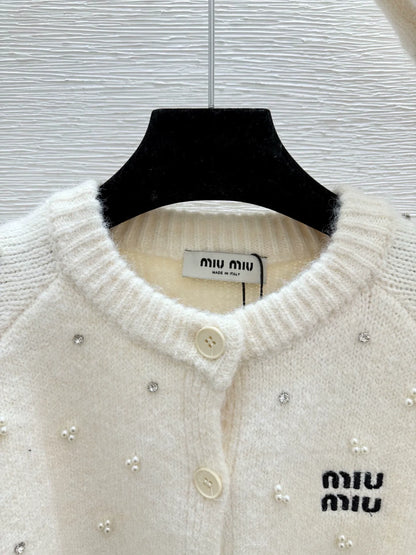 25fw Pearl knitted cardigan