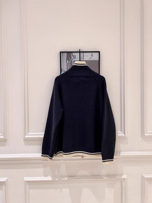 Color-blocked Knit Cardigan