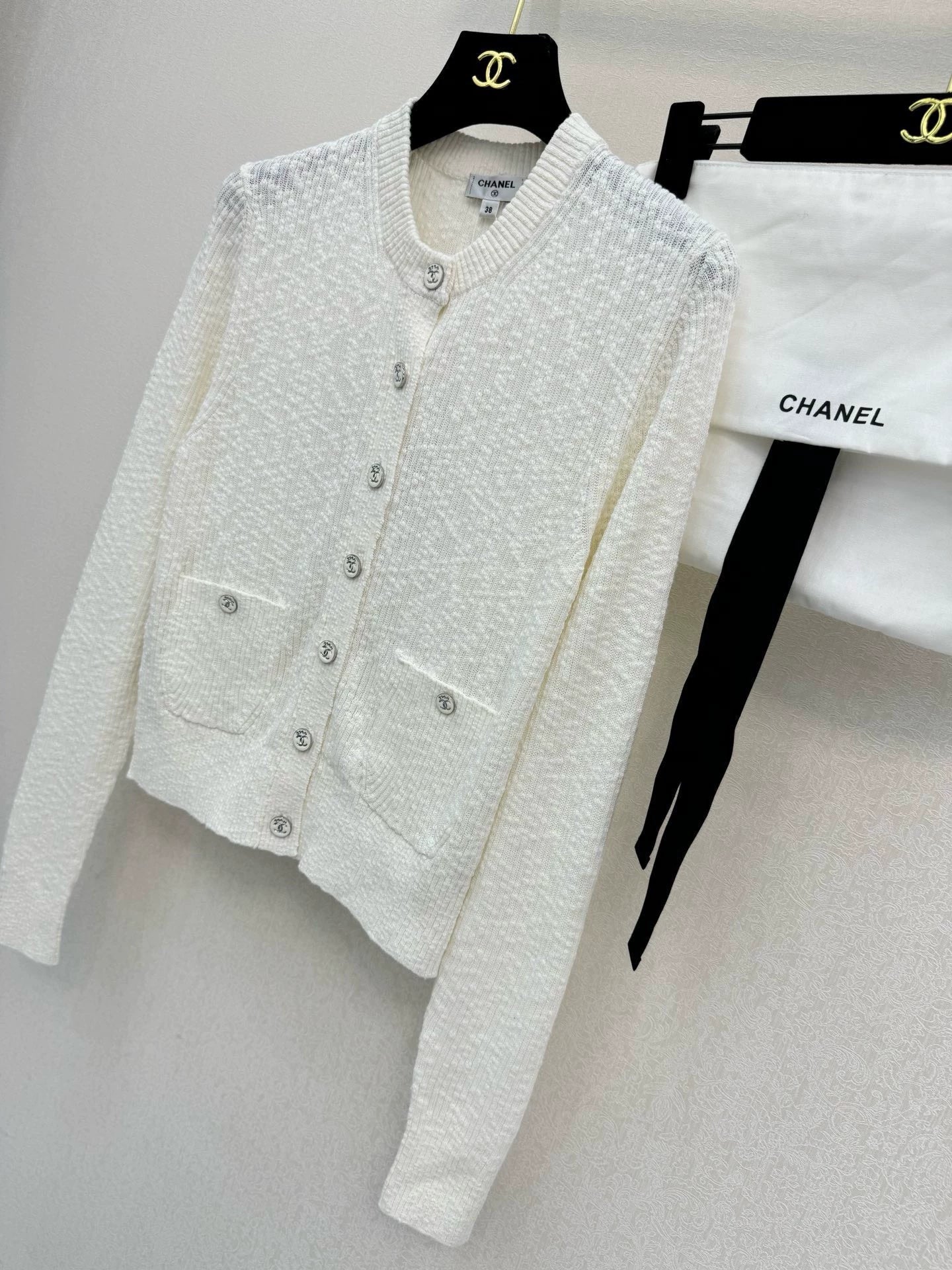 Granular knit cardigan
