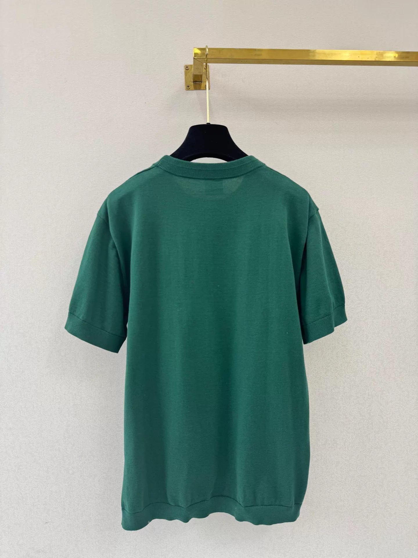 26ss Embroidered Letter Knit T-shirt