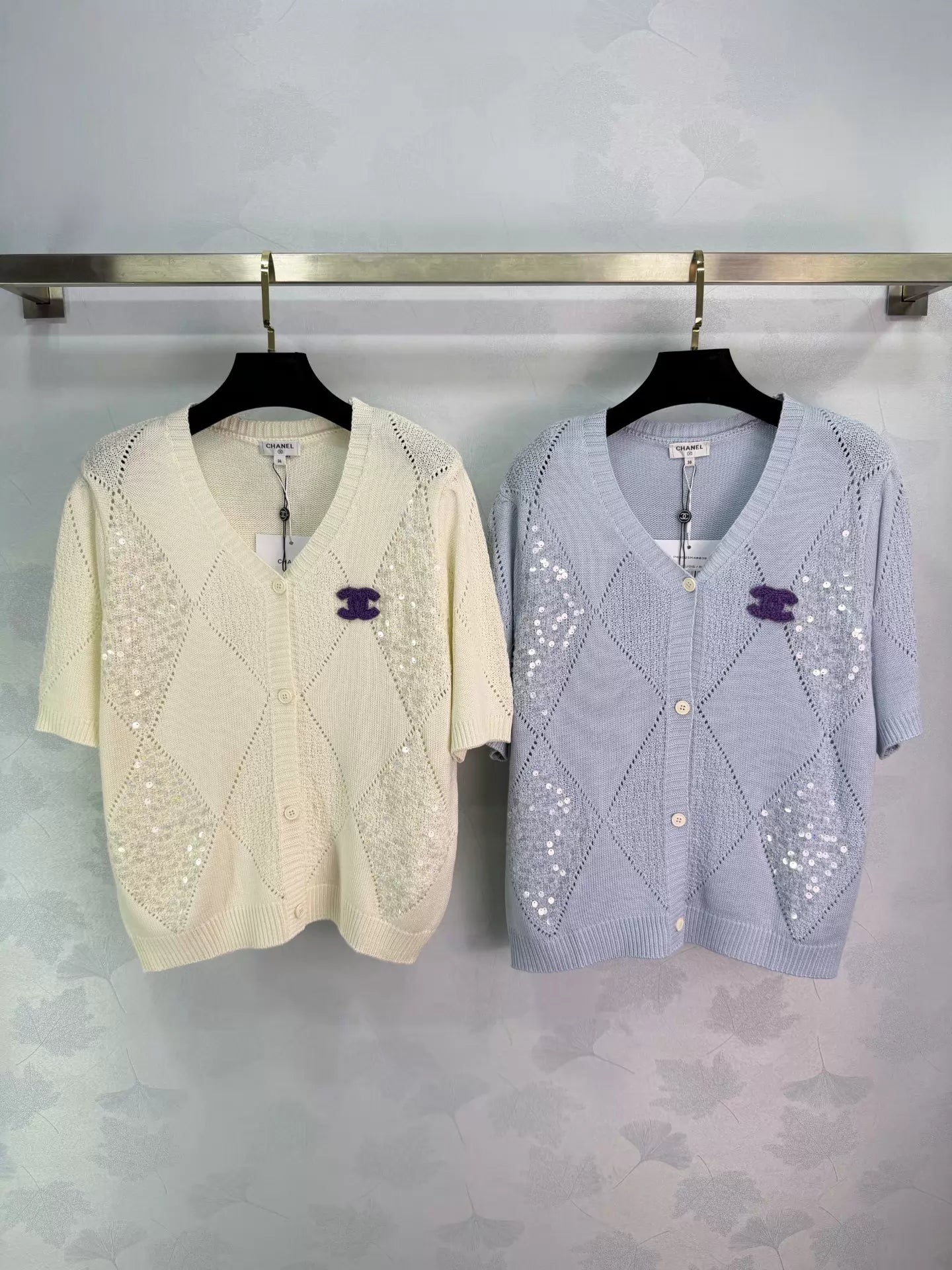26ss Diamond Pattern Knit T-Shirt