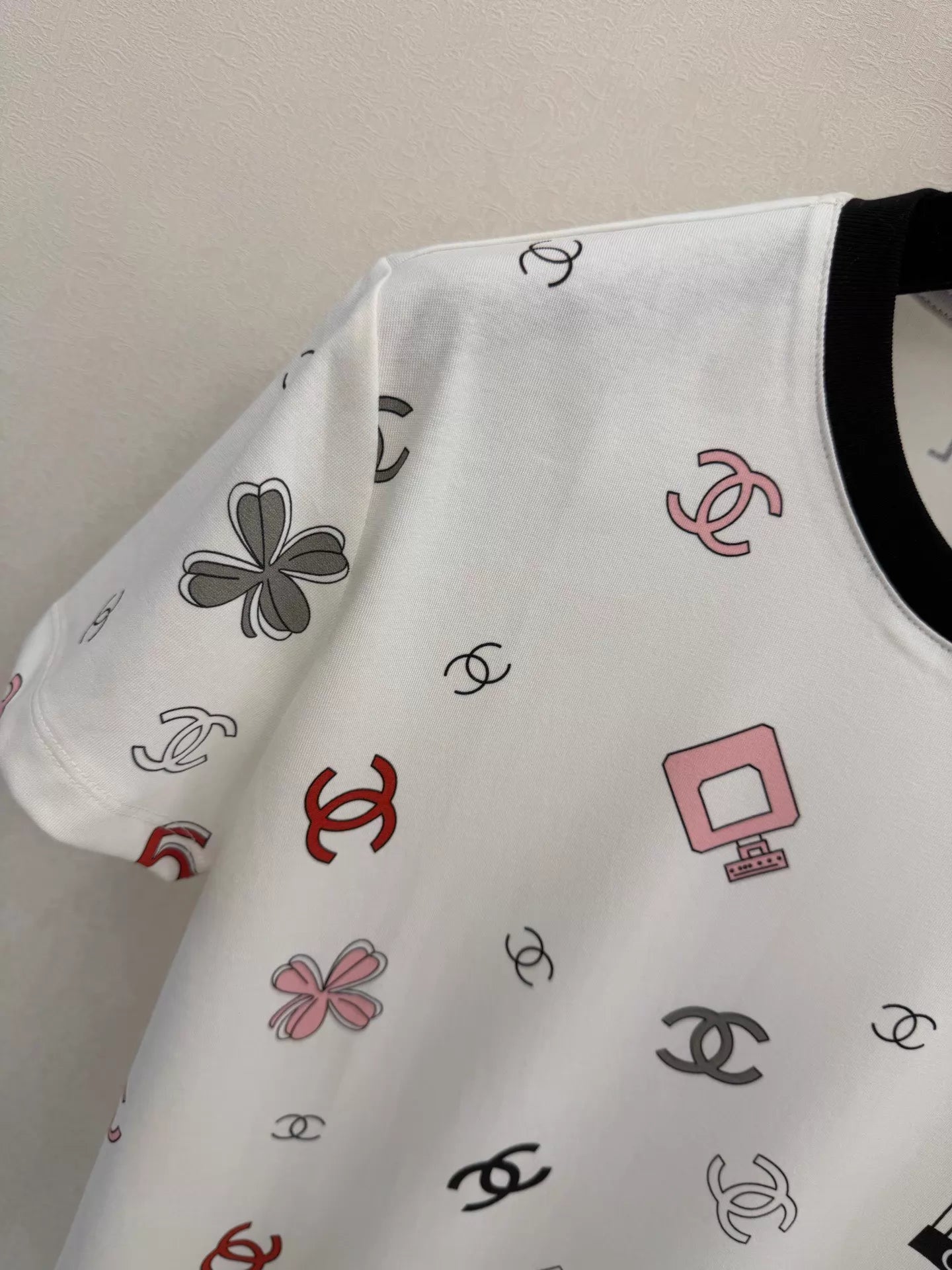 26ss All-over logo print short-sleeved T-shirt