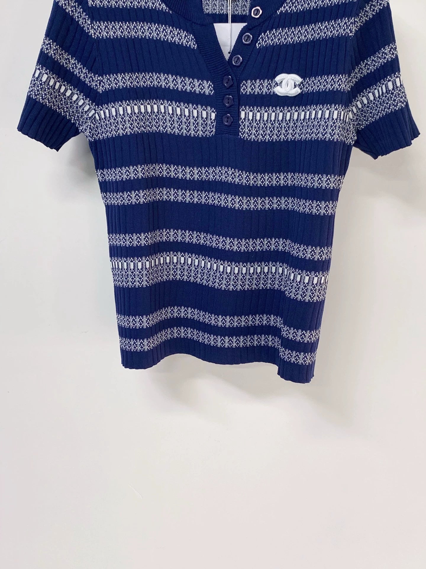 26ss Striped knitted T-shirt
