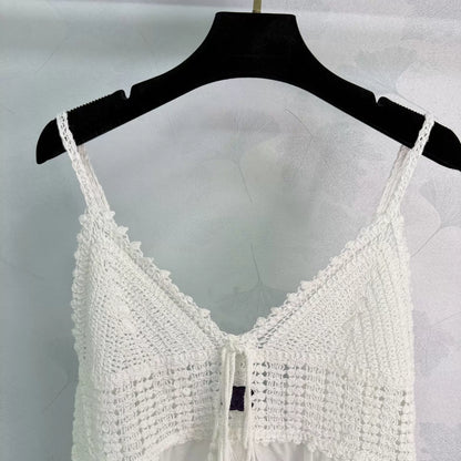 Hand-crocheted patchwork camisole