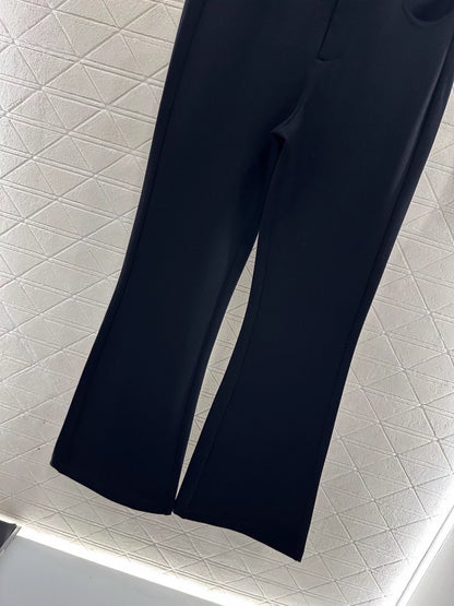 Slightly Flared Slim Fit Trousers