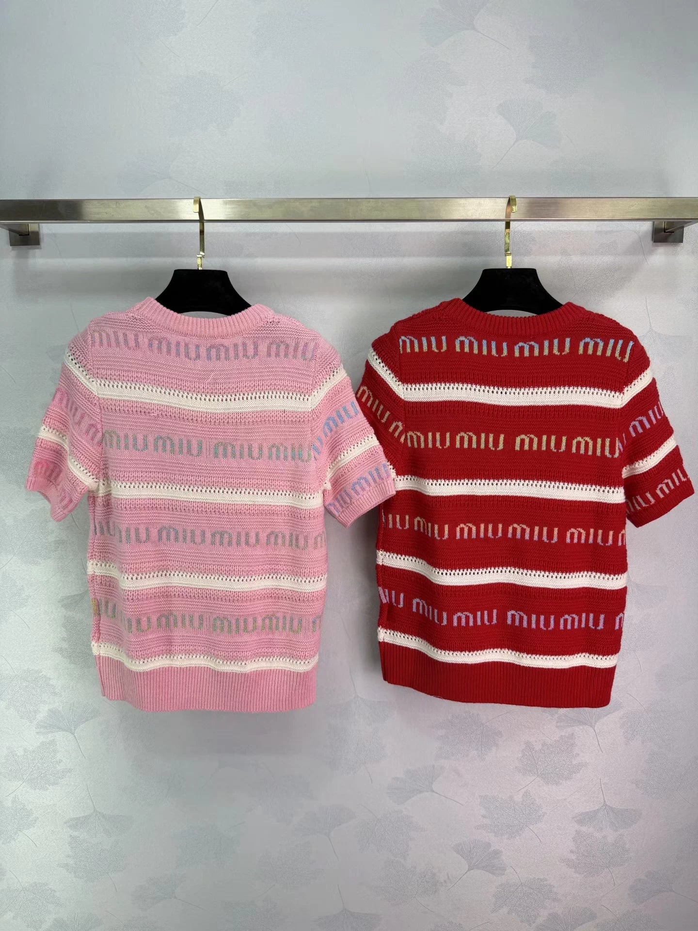 Striped Knit Short-Sleeve T-Shirt