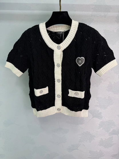 Color-blocked Knit T-shirt