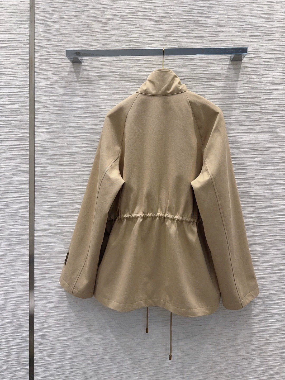 26New Long-Sleeve Windbreaker with Pockets and Drawstring
