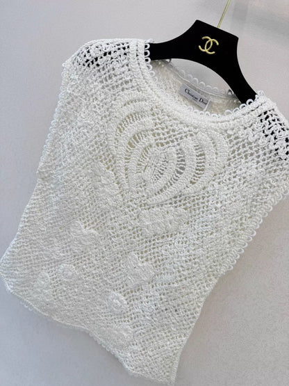 Openwork Knit Vest