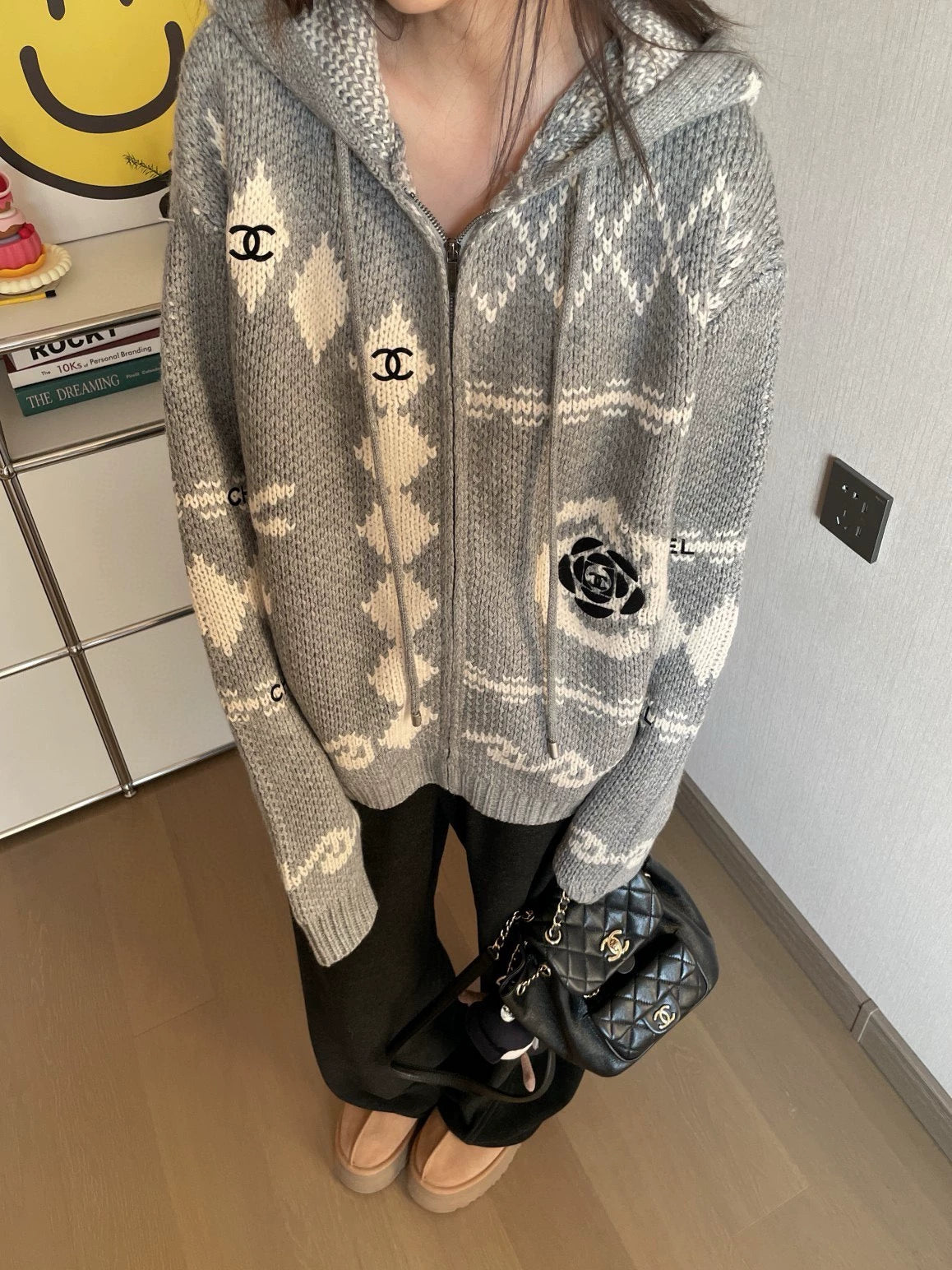 Hooded Zip-Up Sweater