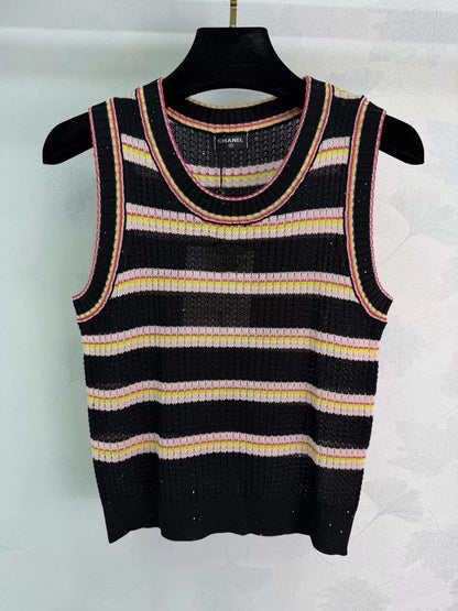 26ss Striped Knit Vest