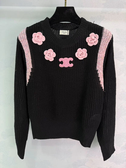 Floral Embroidery Sweater