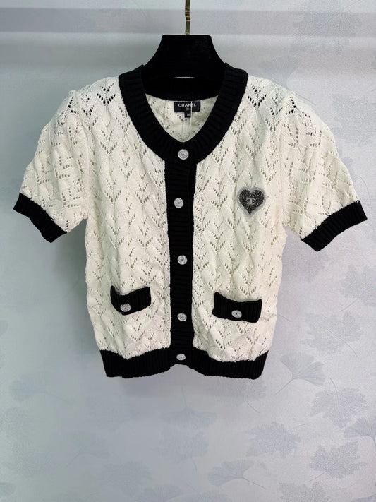 Color-blocked Knit T-shirt