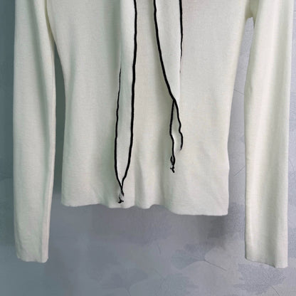MiuMiu/26 Early Autumn New Shawl V-Neck Knit Long Sleeve Top