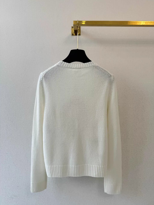 26ss Floral Embroidered Knit Sweater