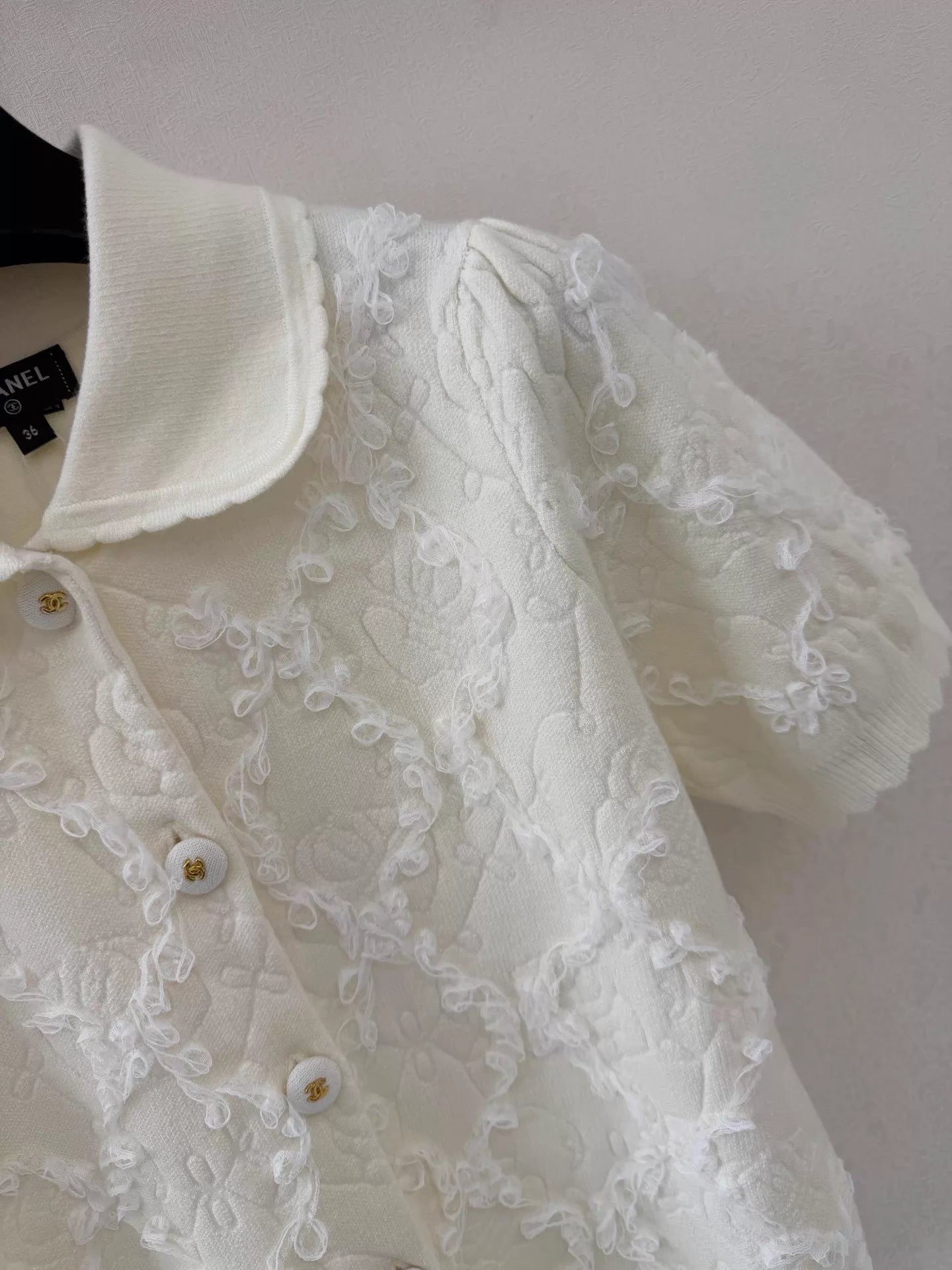 26ss Peter Pan collar knitted short sleeve
