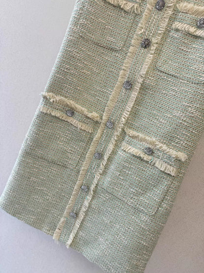 26ss Tweed Vest Dress