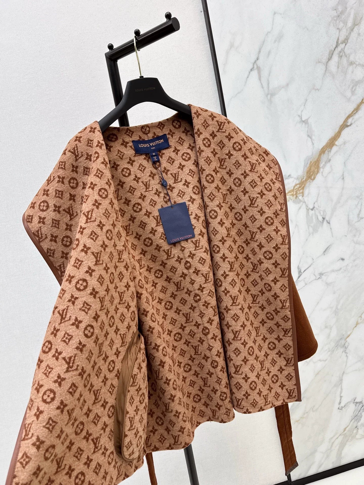 Double sided wearable classic wrap style short hooded jacket