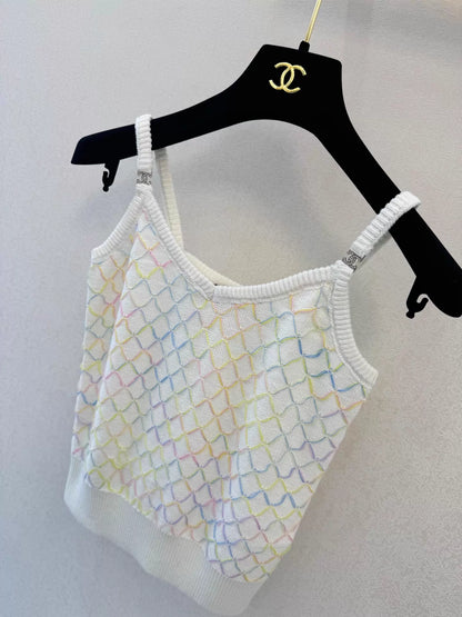 26ss Colorful Mesh Knit Camisole