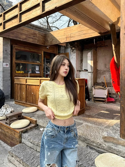 26ss Openwork Knit T-shirt