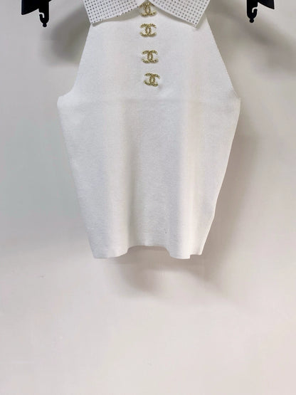 26ss Gold button vest